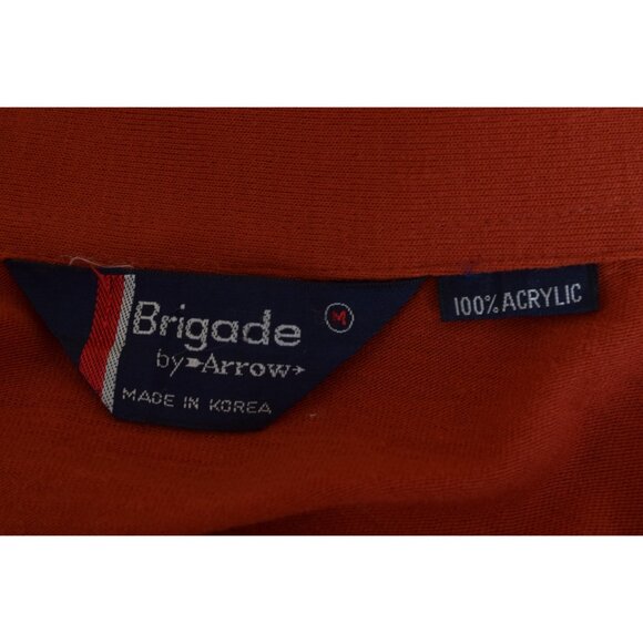 Vintage 80s‎ Burnt Orange Acrylic Shirt size M - Picture 8 of 10